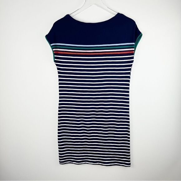 Boden Paulina Jersey Dress Navy Striped Short Sleeve, Size 2 Petite - Picture 10 of 11